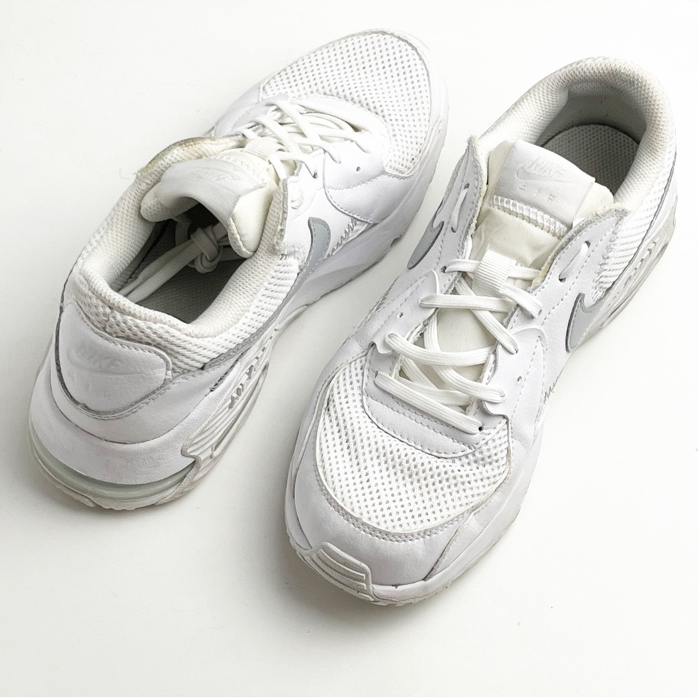 NIKE Air Max Excee White Silver CD5432-114 Lace Up Athletic Sneakers Shoes 7